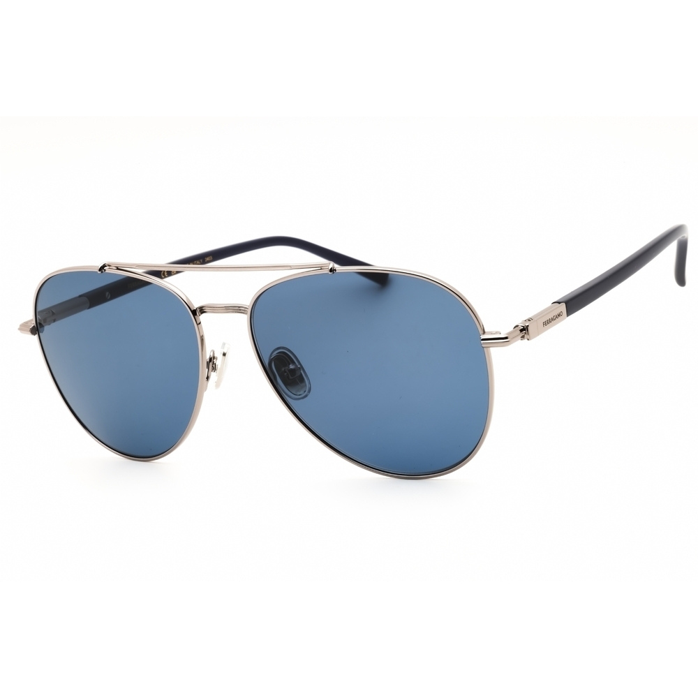 Salvatore Ferragamo SF316S Sunglasses 021 Grey metal Aviator